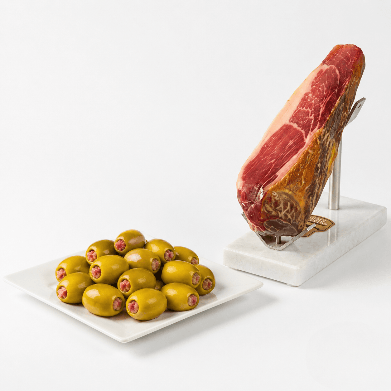Azeitona Gordal Recheada com Jamón Serrano Espanhol