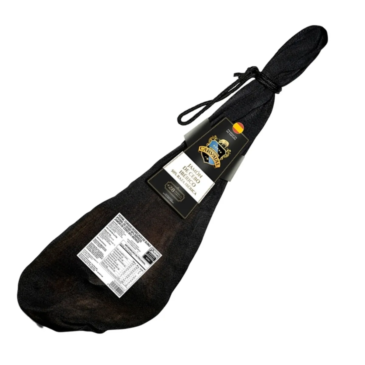 Jamón Eapanhol Carvajal Pata Negra Ibérico 28 Meses De Maturação - 7kg Aprox