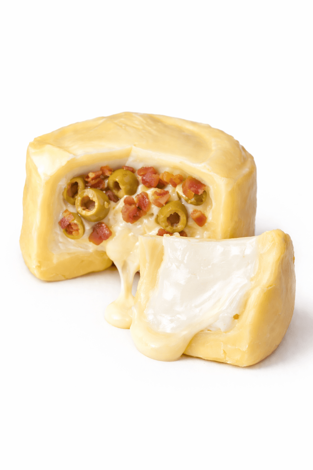 Queijo Trufado Mineiro (Recheado com Requeijão, Bacon e Azeitona - 350g)