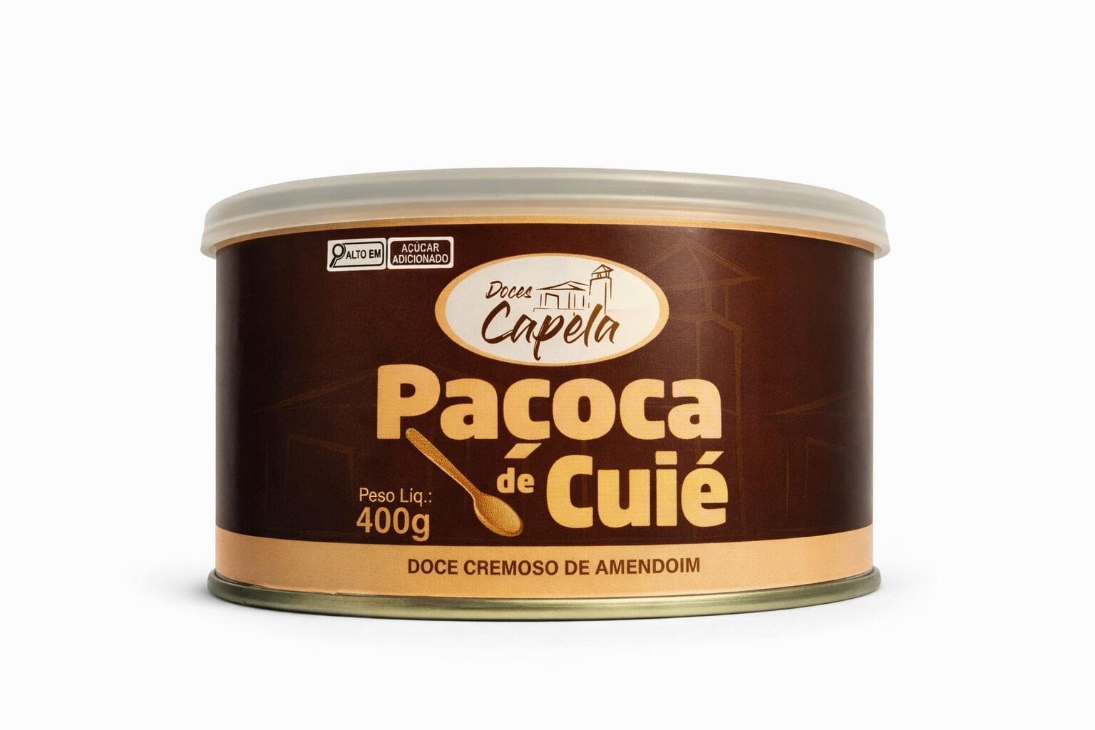 Paçoca de Colher Cremosa / Doce de Leite com Amendoim (Doces Capela - 400g)