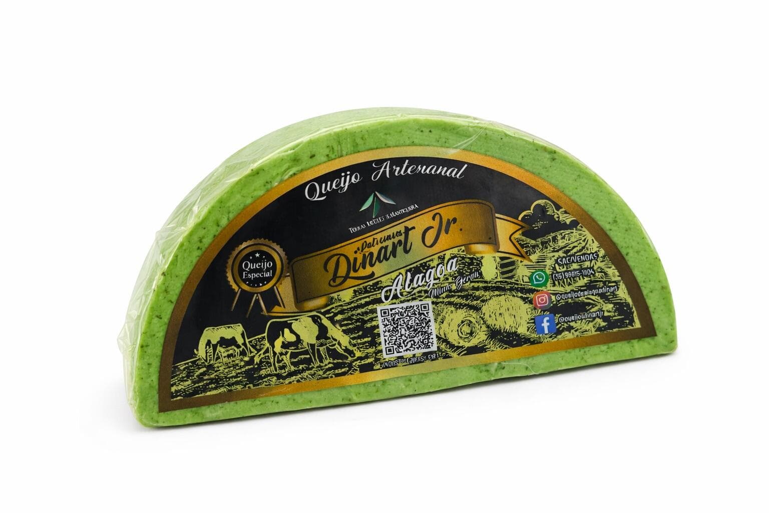 Queijo Parmesão com Pesto e Hortelã (Cubo Aperitivo / 450g)