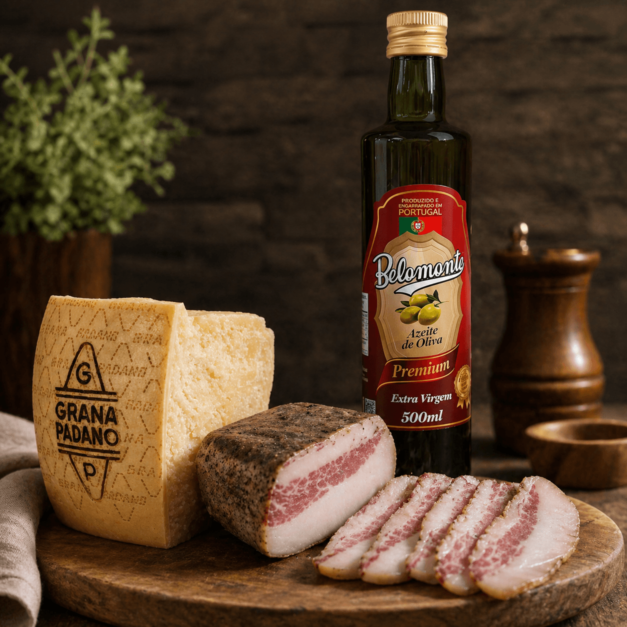 Kit Carbonara Premium Dom Fama - Grana Padano, Guanciale Italiano e Azeite Extra Virgem