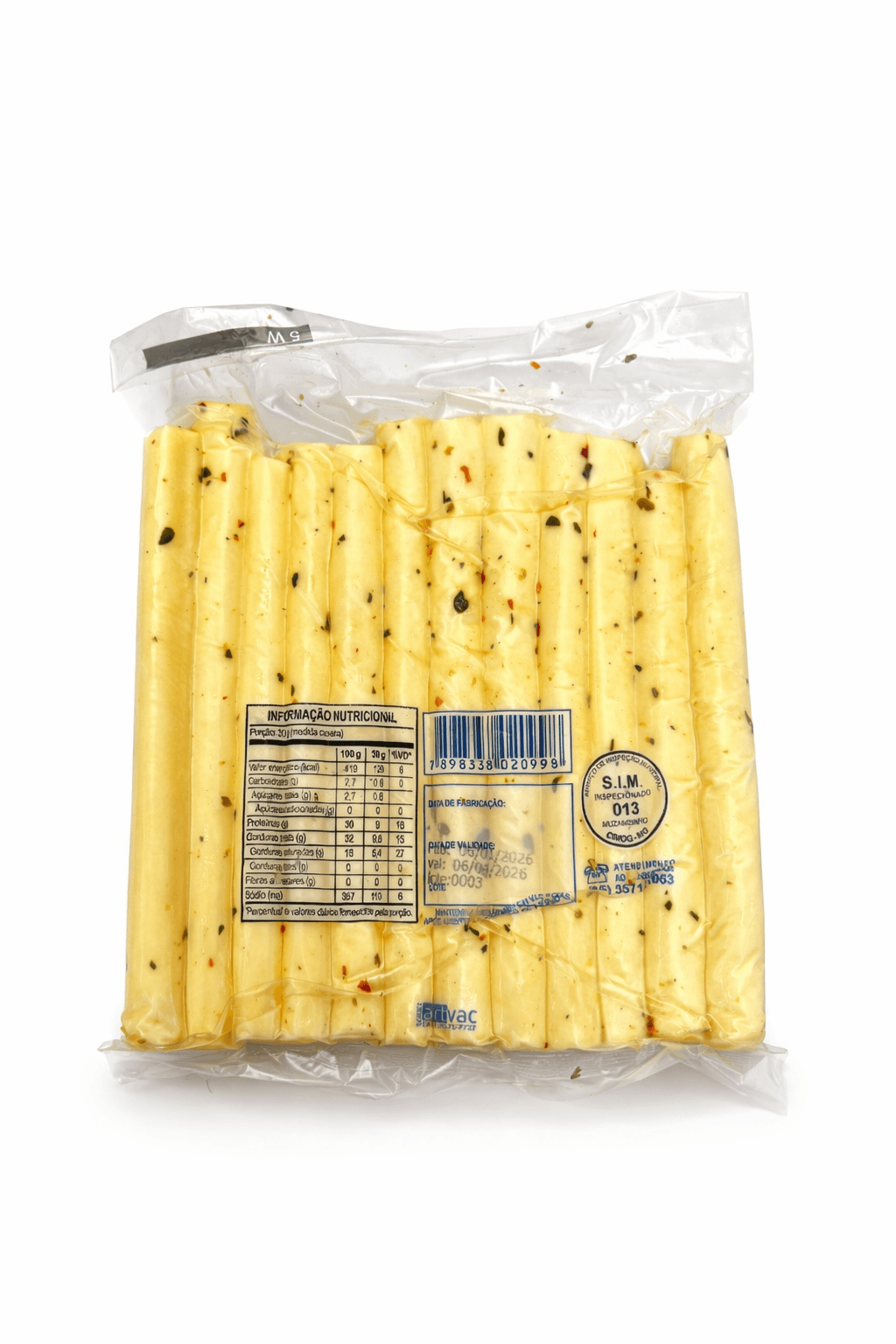Queijo Mussarela Palito Temperado (Aperitivo / 200g)