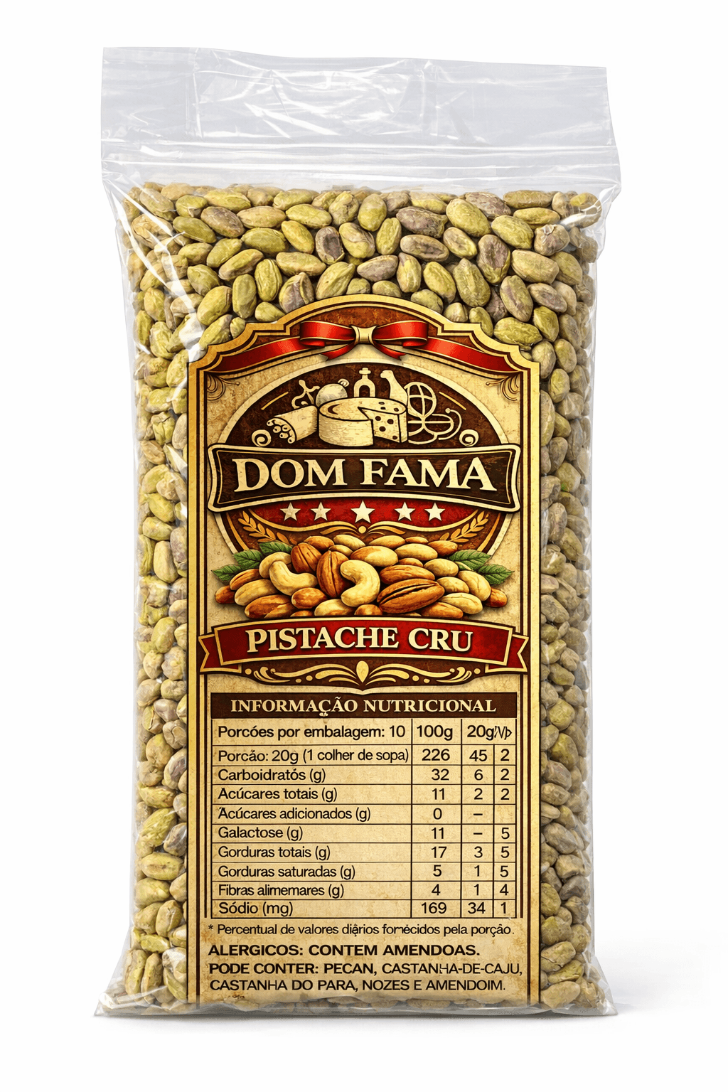 Pistache Natural Sem Casca (Miolo Selecionado / Cru) - de R$57,25 a R$229,00