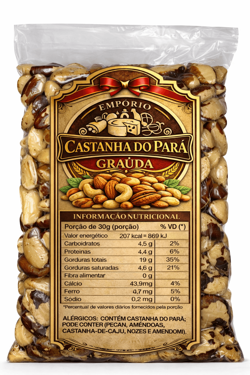 Castanha do Pará Natural (Graúda e Selecionada) - de R$44,75 a R$179,00