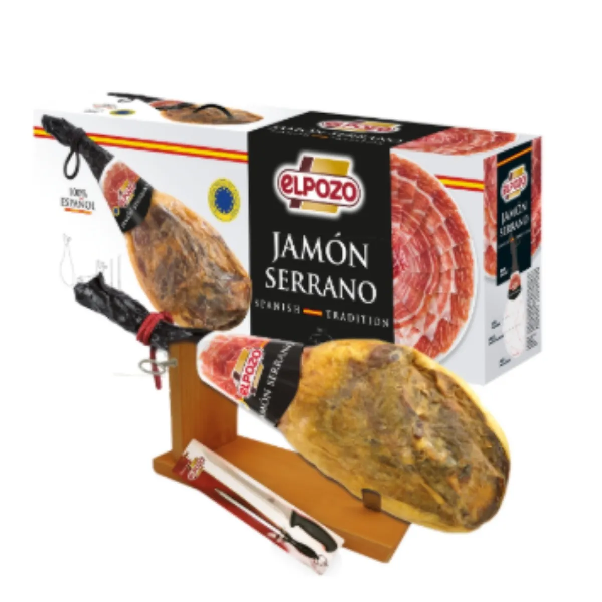 Presunto Cru (jamón) Serrano Com Osso El Pozo - (aprox 7kg)