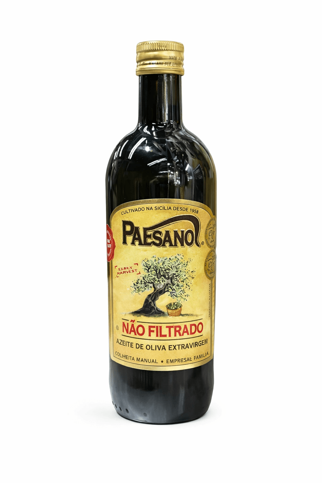 Azeite Extra Virgem Paesano Italiano - 1L Premium Não Filtrado