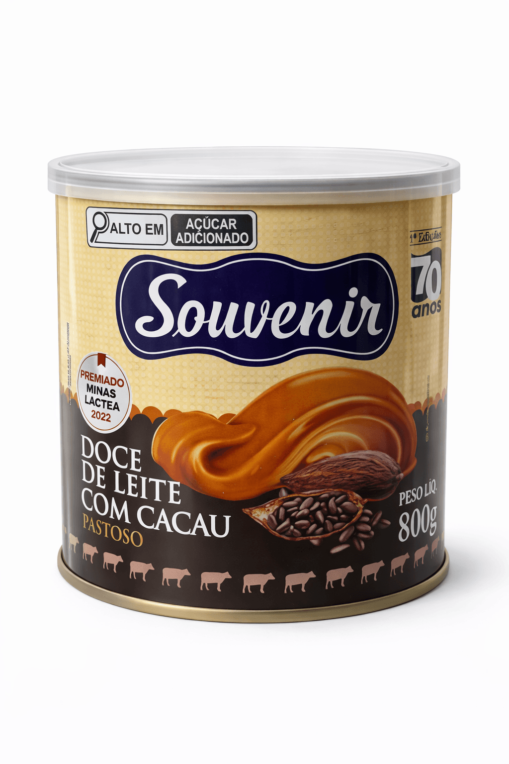Doce de Leite com Cacau Souvenir 800g Cremoso Minas Gerais