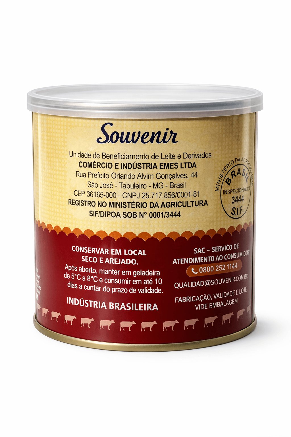 Doce de Leite  Souvenir 800g-Cremoso Minas Gerais