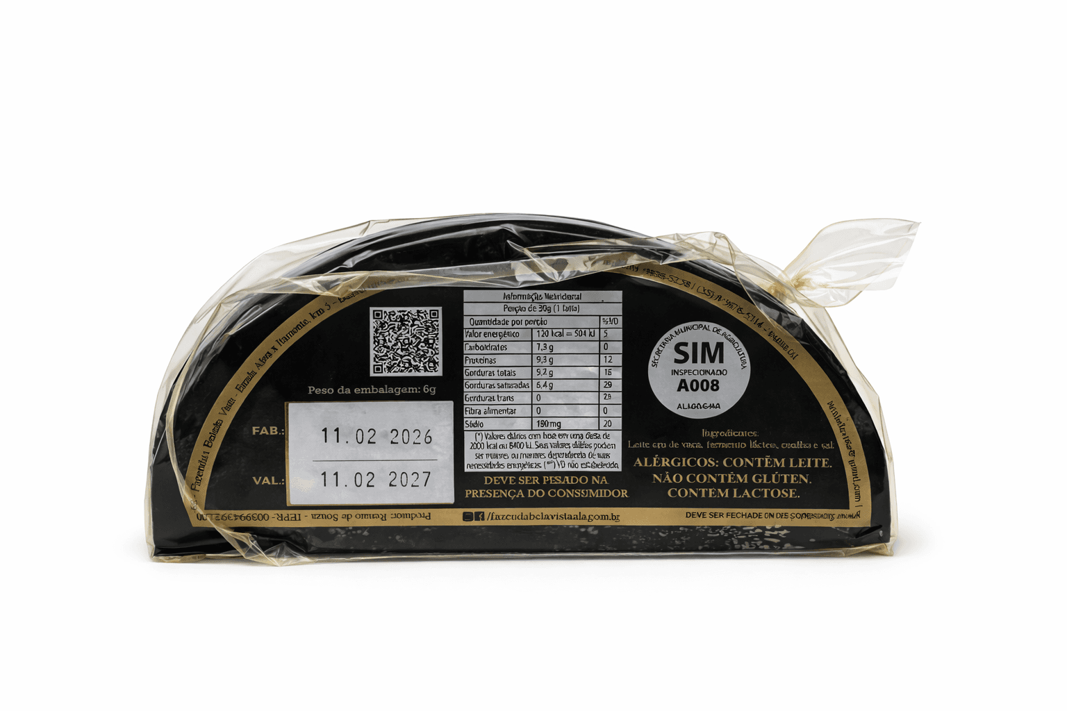 Queijo Canastra Capa Preta Maturado Artesanal da Serra da Mantiqueira