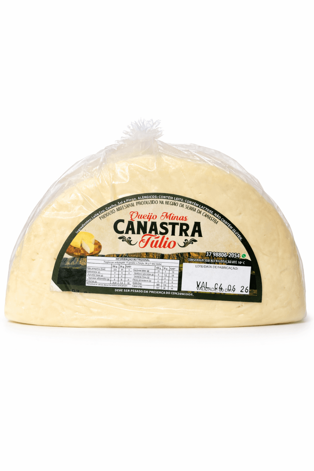 Queijo Minas Canastra Fresco Artesanal com Furinhos - Ideal para Café da Manhã