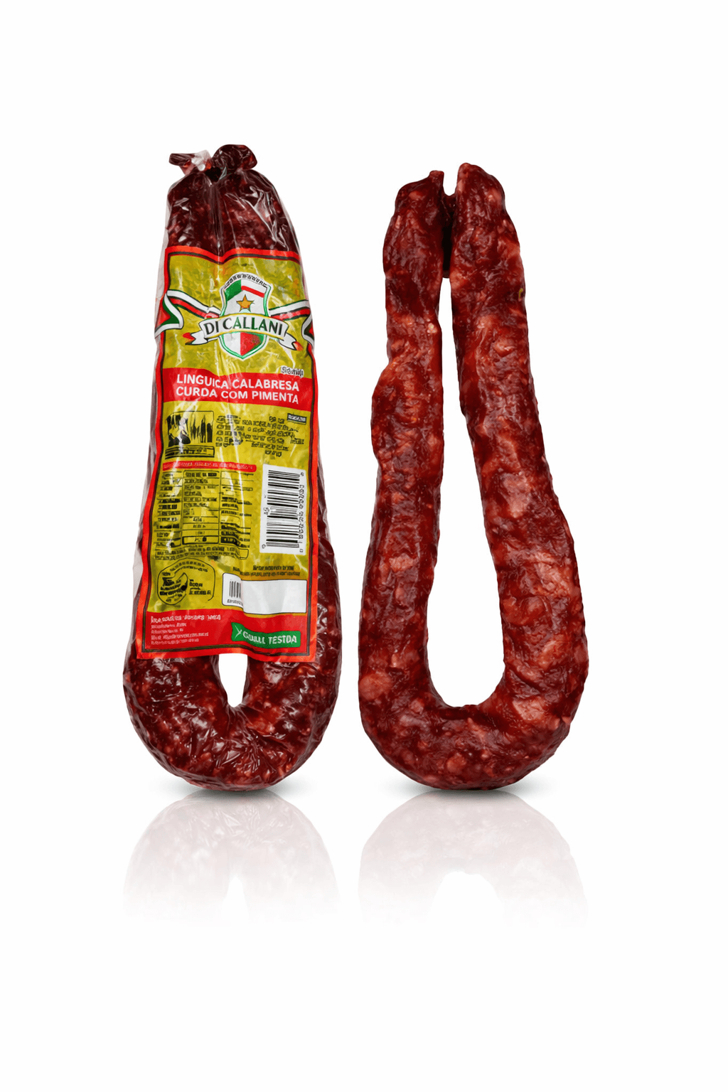 Linguiça Calabresa Curada Artesanal Com Pimenta (400g / Receita Italiana)