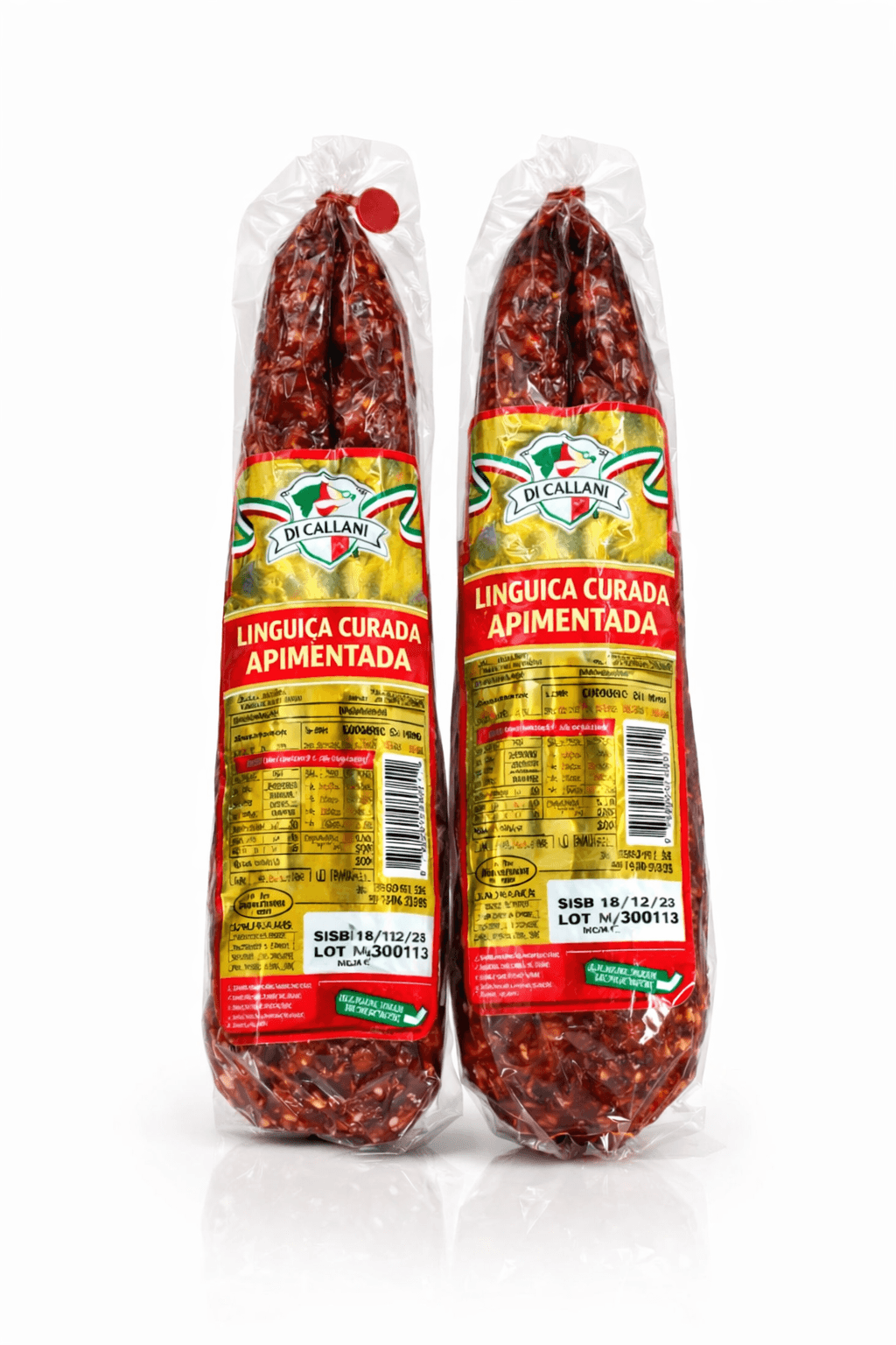 Linguiça Calabresa Curada Artesanal Com Pimenta (400g / Receita Italiana)