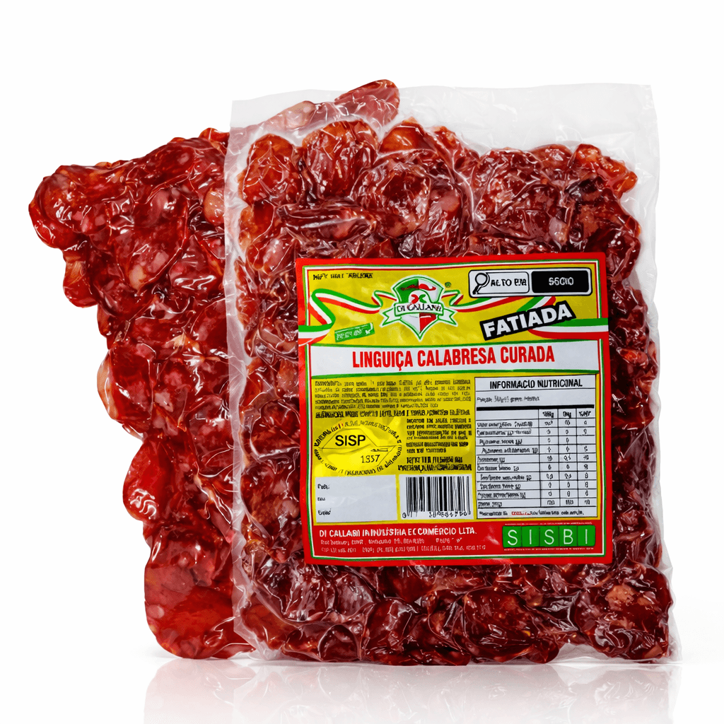 Linguiça Calabresa Curada No Tempo Artesanal Fatiada 250g