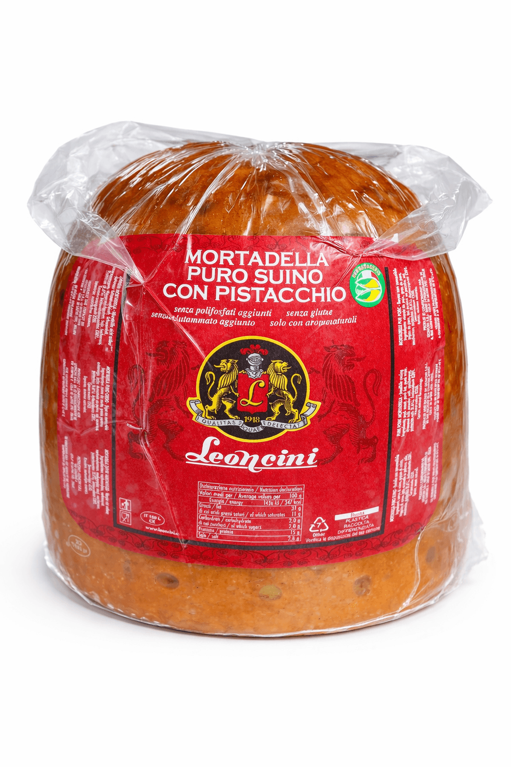 Mortadella Italiana Puro Suíno com Pistache Leoncini