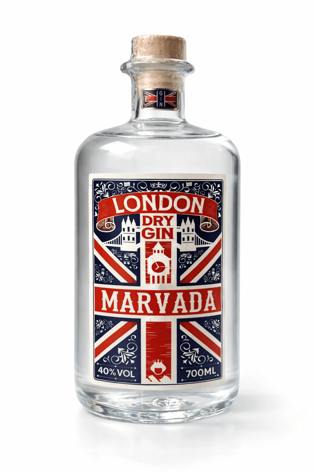 Gin Marvada London Dry Gin 700ml - Clássico, Aromático e Equilibrado