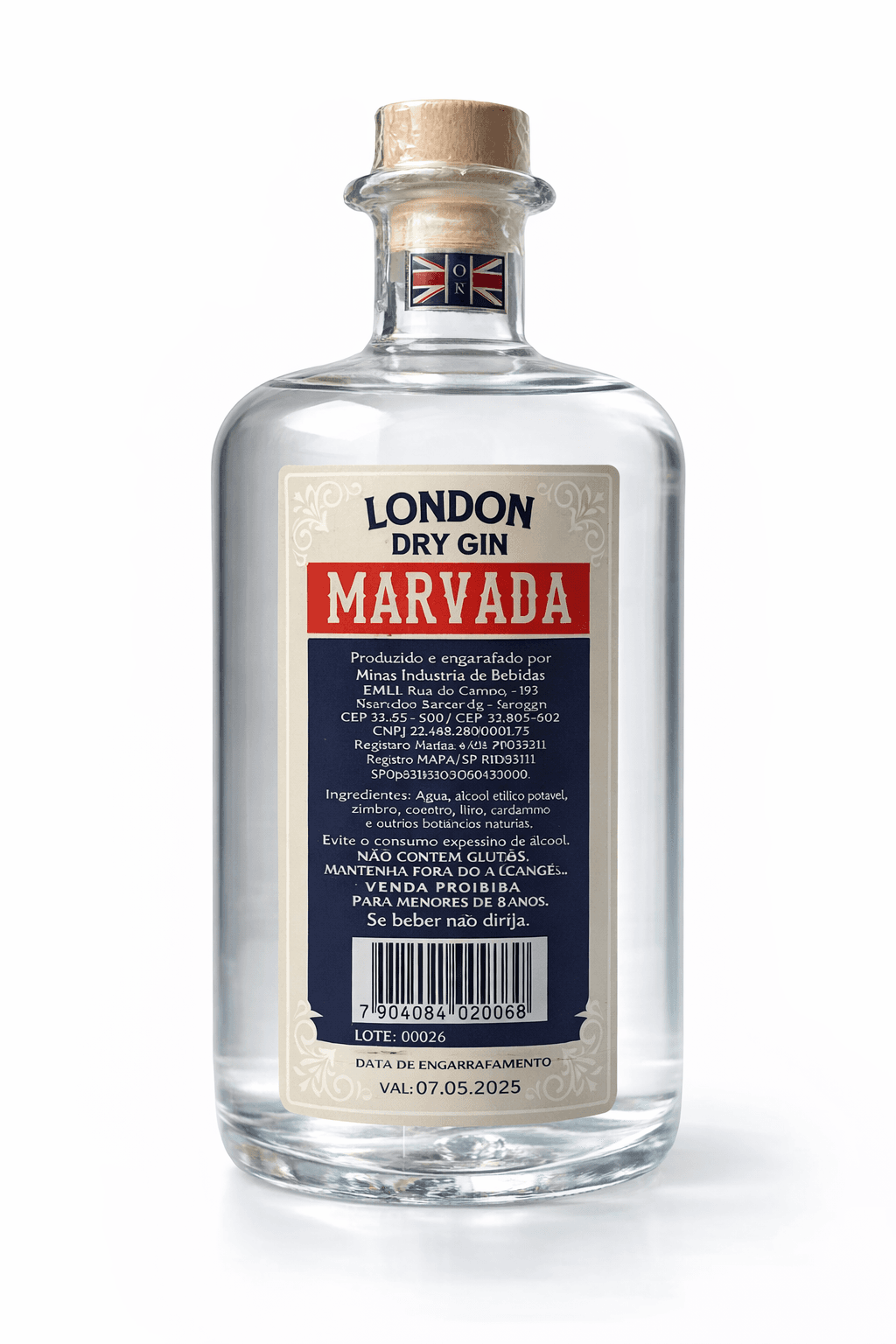 Gin Marvada London Dry Gin 700ml - Clássico, Aromático e Equilibrado