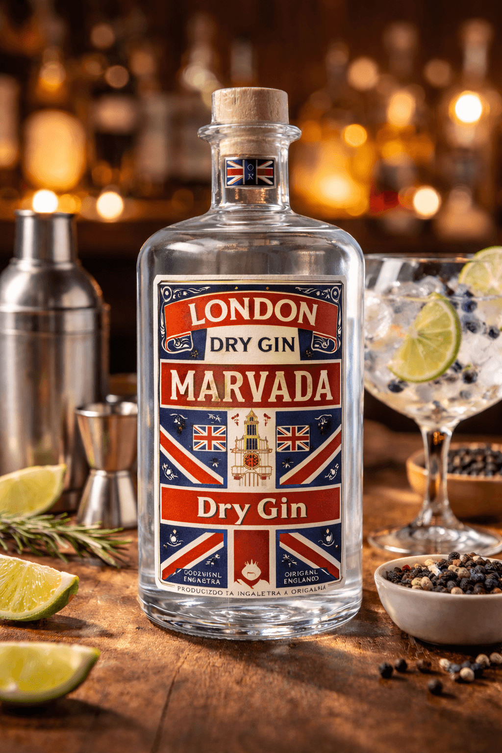 Gin Marvada London Dry Gin 700ml - Clássico, Aromático e Equilibrado