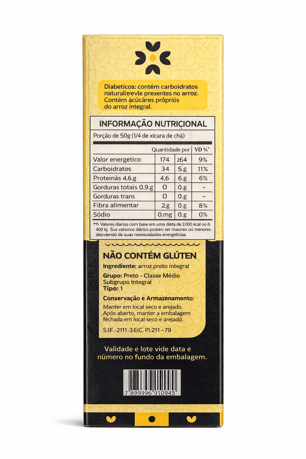 Arroz Preto Integral Tipo 1 Flora | 500g