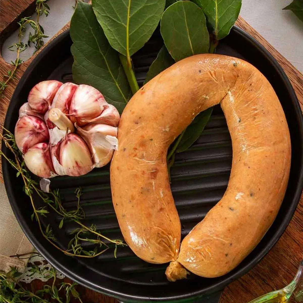 Linguiça Alheira Portuguêsa Defumada 1kg - Sabor Intenso