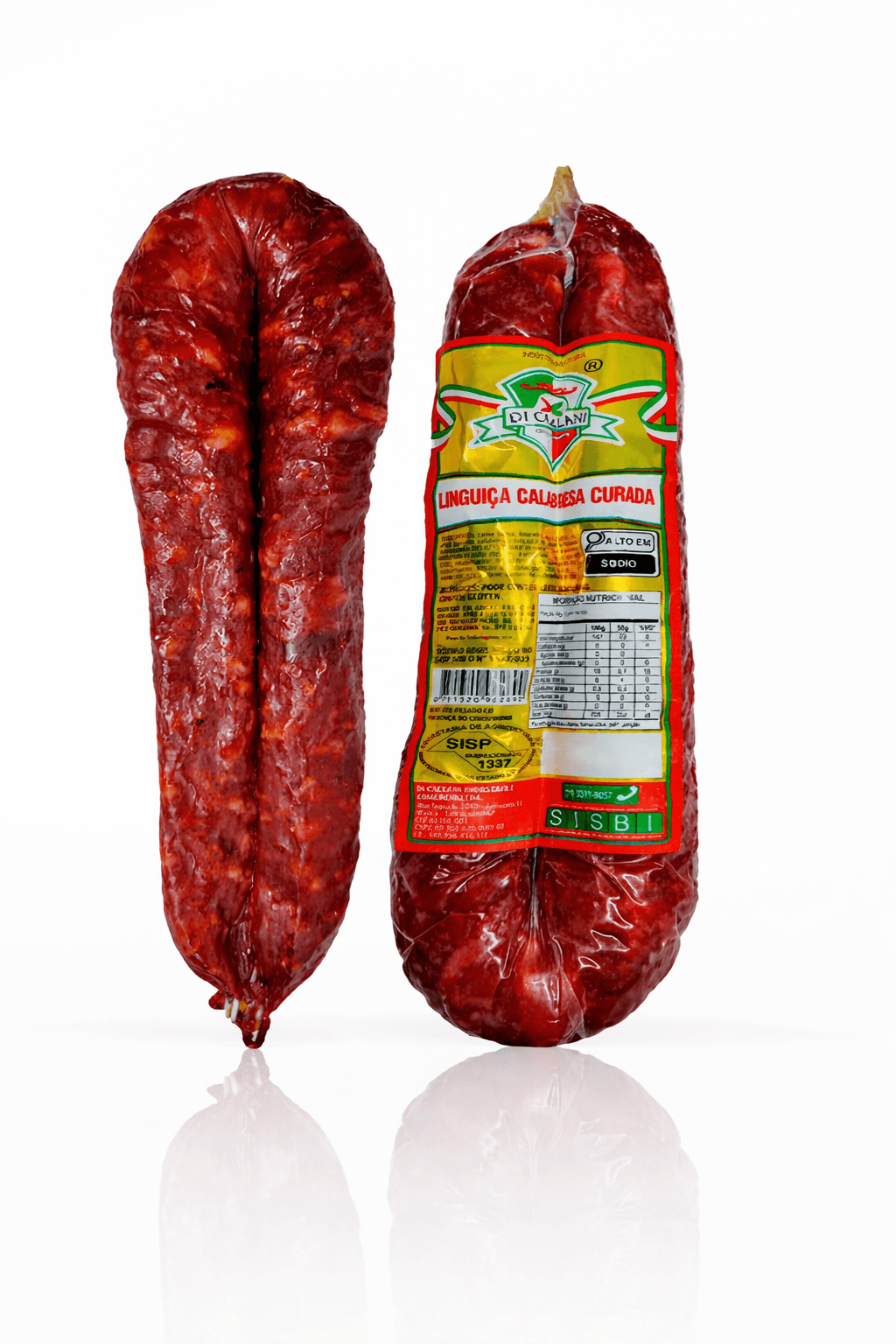Linguiça Calabresa Curada Artesanal  Sem Pimenta (400g / Receita Italiana)