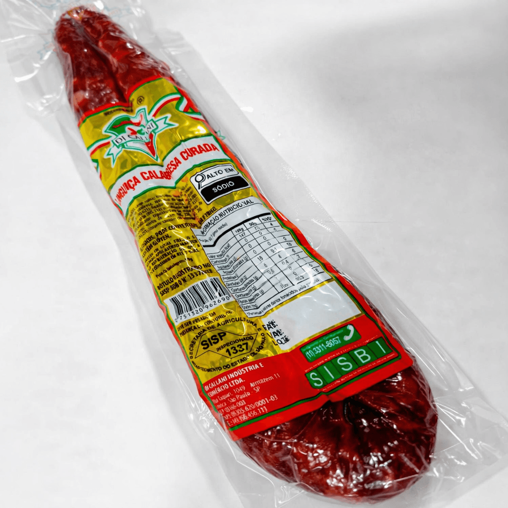 Linguiça Calabresa Curada Artesanal  Sem Pimenta (400g / Receita Italiana)